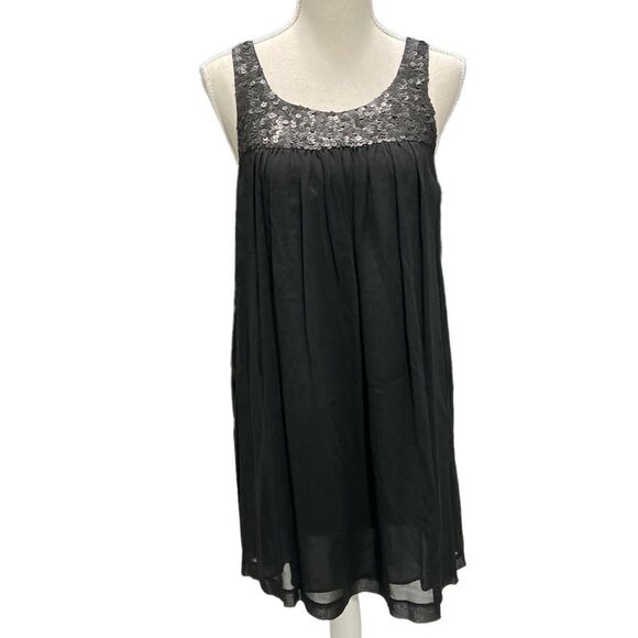 Theory Little Black Dress 100% Silk Lined Short Party Dress Arleigh Size 4 - Picture 1 of 5